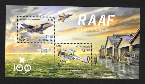 Australien: RAAF centenary, Flugzeuge, postfrisch