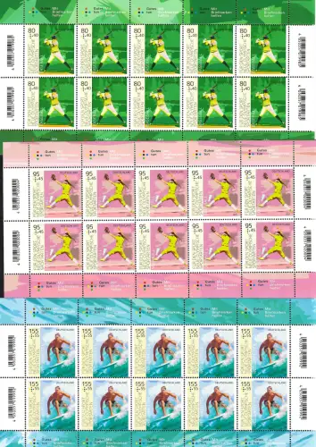 Liechtenstein 2021: Für den Sport: Neue Olympische Sportarten, postfrische Bögen