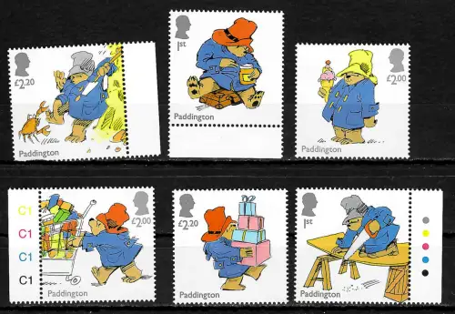 GB 2023: Paddington, 6x stamps