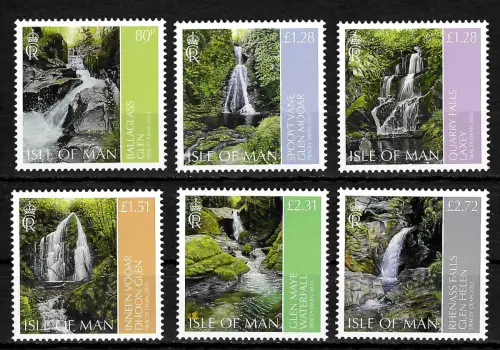 Isle of Man 2023: Manx Wasserfälle, postfrisch