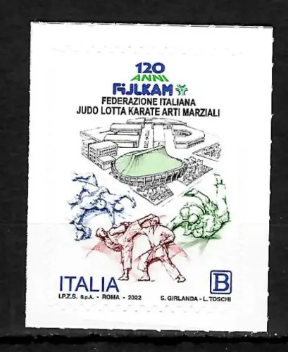 Italien 2022: Gründung des Kampfsportverbandes, Karate, Judo,.., postfrisch