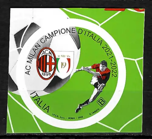 Italien 2022: Italienische Fußballmeisterschaft: AC Milan, postfrisch