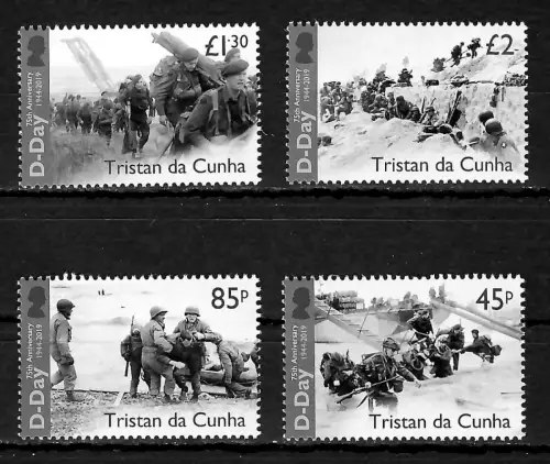 Tristan da Cunha 2019: D-Day, 75th Anniversary, mnh