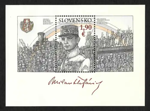 Slowakei 2019: Soldat Milan Rastislaw Stefanik, Block postfrisch