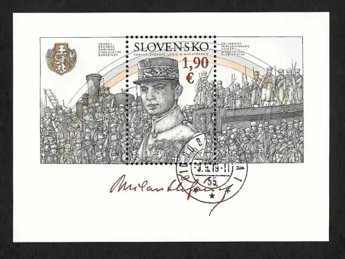Slowakei 2019: Soldat Milan Rastislaw Stefanik, Block gestempelt