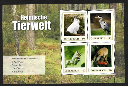 Österreich 2019: Heimische Tierwelt in Österreich, postfrisch