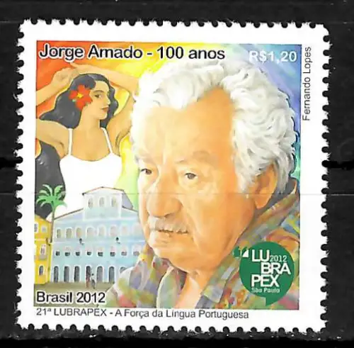 Brasilien 2012: Jorge Amado, LUBRAPEX, #4051, postfrisch