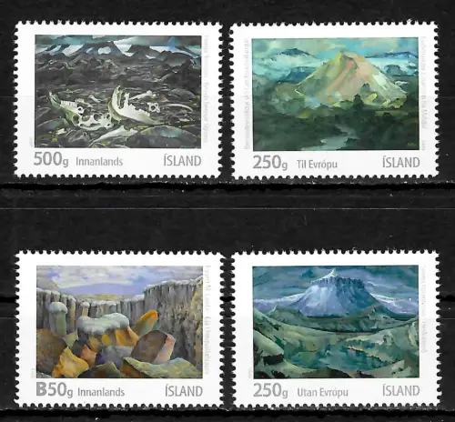 Island 2013: Isländische Kunst, #1407-1410, postfrisch