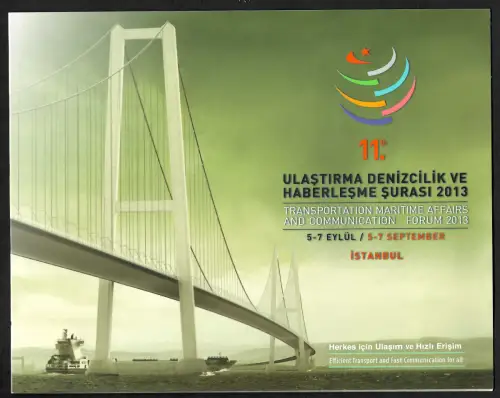 Türkei 2013: 11. Formum des Ministeriums für Transport, #4061-68, gestempelt