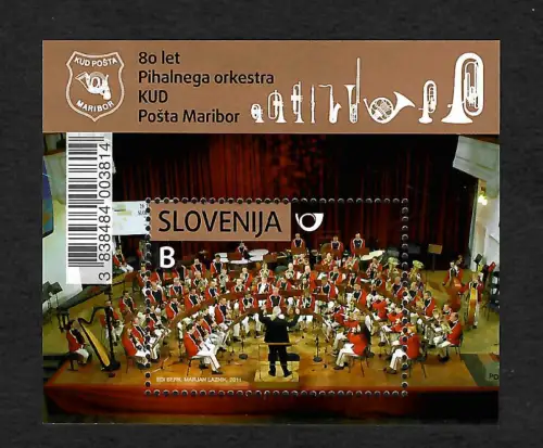 Slowenien 2011: 80 Jahre Marlborer Postbläserorchester, postfrischer Block