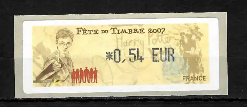 Frankreich 2007: Harry Potter Automatenmarke, postfrisch