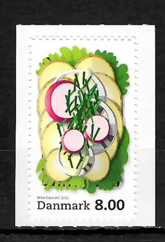 Dänemark 2012: Gastronomie Smörrebröd, selbstklebend, postfrisch