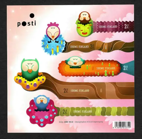 Finnland 2011: Valentinstag - Ast der Freundschaft, #2065-2069 Bl 63, postfrisch