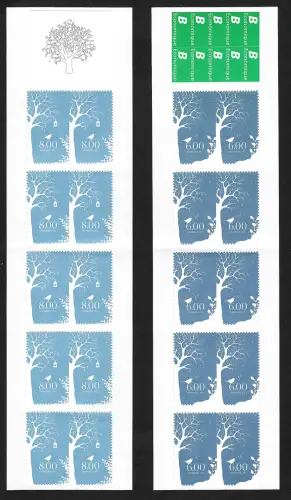 Dänemark 2012: Winter, #1719-1720, 2x Markenheftchen, postfrisch