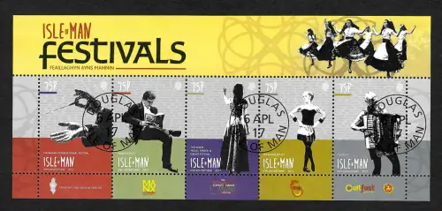 Isle of Man 2017: festivals, Block gestempelt