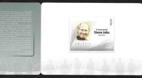 Ungarn 2011: In memoriam Steve Jobs, Folder mit Block, postfrisch