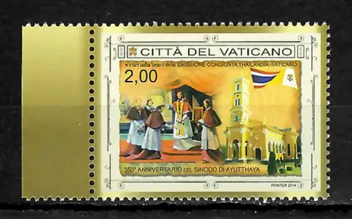 Vatikan 2014: 350 Jahre Synode von Ayutthaya, postfrisch
