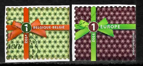 Belgien 2014: Jahresende - Geschenk, gestempelt
