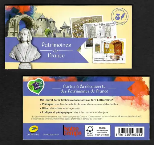 Frankreich 2021: Patrimoines de France, #5649-5660, postfrisch