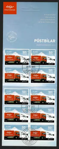 Island 2013: EUROPA Postfahrzeuge, #1394-1395D, gestempelt