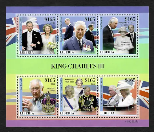 Liberia 2022: King Charles III, postfrisch **