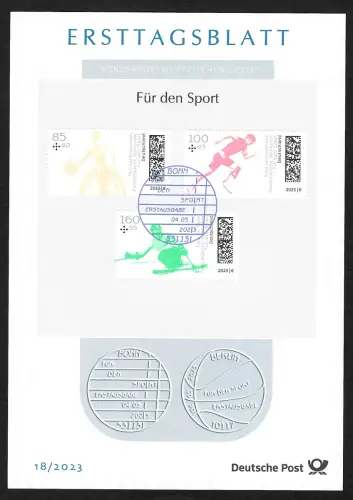 Bund 2023: Für den Sport, Paralympische Spiele, FDC