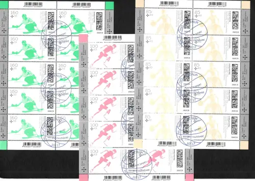 Bund 2023: Für den Sport, Paralympische Spiele, gestempelt Kleinbogen, FDC