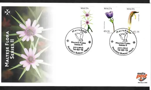 Malta 2015: Maltese Flora Series II, FDC