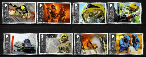 Gibraltar 2015: Feuerwehr und Rettungswesen, gestempelt