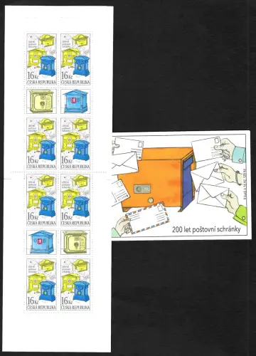 Tschechische Republik 2018: 200 Jahre Briefkästen, Post Boxes, postfrisch