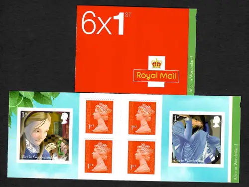 GB 2015: Alice in Wonderland, stamp booklet, postfrisch