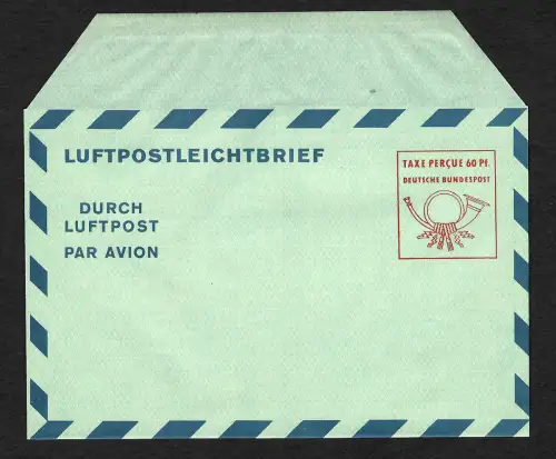 Bund: Luftpostleichtbrief, Aerogramm #LF6b, ungebraucht