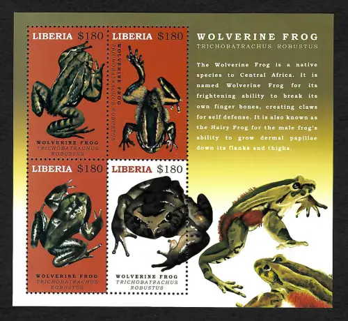 Liberia 2017: Wolverine Frog, Frosch, postfrisch