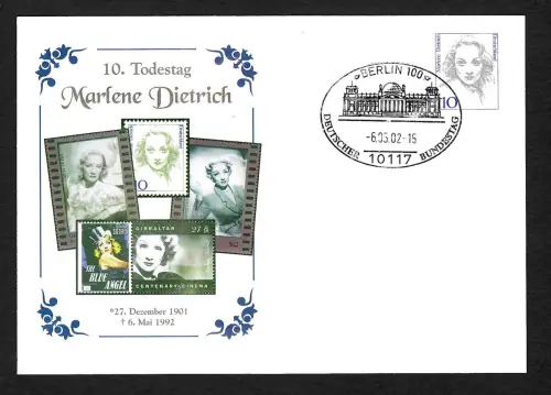 Bund 2002: 10. Todestag Marlene Dietrich