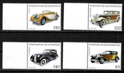 Liechtenstein 2014:Sammlungen in Liechtenstein, Limousinen, postfrisch