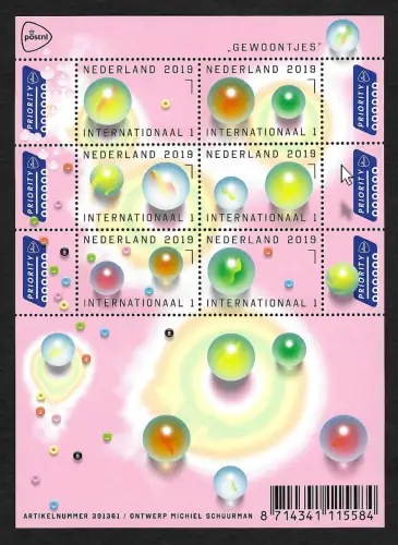 Niederlande 2019: Murmeln, Gewoontjes, postfrisch