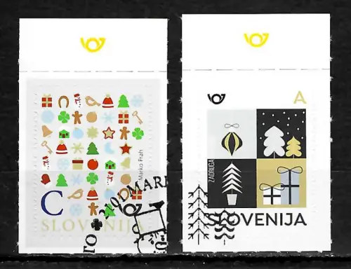 Slowenien 2020: Neujahrssymbole, Dekorationen, gestempelt