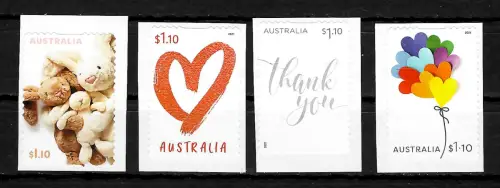 Australien 2021: Glückwünsche, Thank you, ... unvergessliche Momente, postfrisch