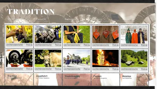 Liechtenstein 2021: Tradition: Fasnacht, Riebelmais, Alpherz, Sternsinger, **
