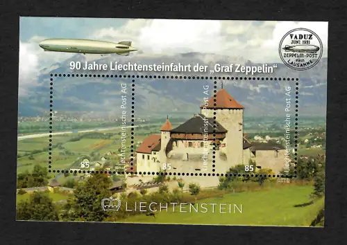 Liechtenstein 2022: 90 Jahre Liechtensteinfahrt der Graf Zeppelin:Vaduz-Lausanne