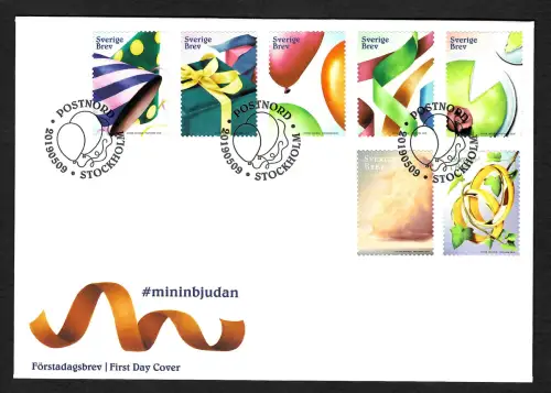 Schweden 2019: Grußmarken Einladungen, FDC