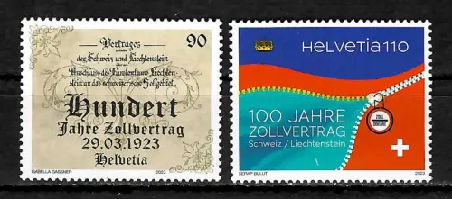 Schweiz 2023: 100 Jahre Zollverein, postfrisch