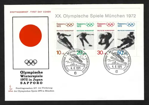 Bund 1971: XX. Olympische Spiele München 1972, FDC