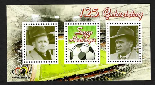 Bund 2022: Markenheftchen: 125. Geburtstag von Sepp Herberger, Beilageblatt
