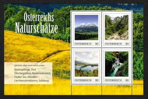 Österreich 2020: Naturschätze: Kaisergebirge, Faaker See, Ötschergräben, **