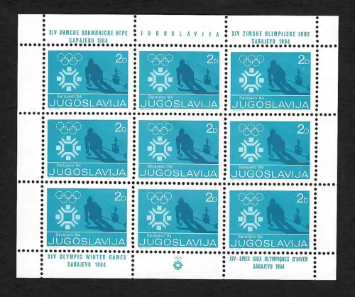 Jugoslawien 1984: Olympische Winterspiele in Sarajevo, postfrisch
