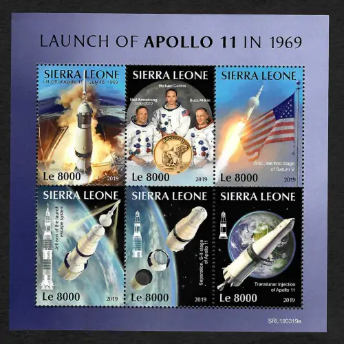 Sierra Leone 2019: Launch of Apollo 11 in 1969, mnh