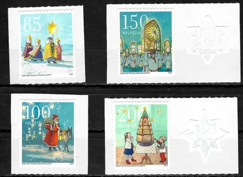 Schweiz 2021: Weihnachten, postfrisch