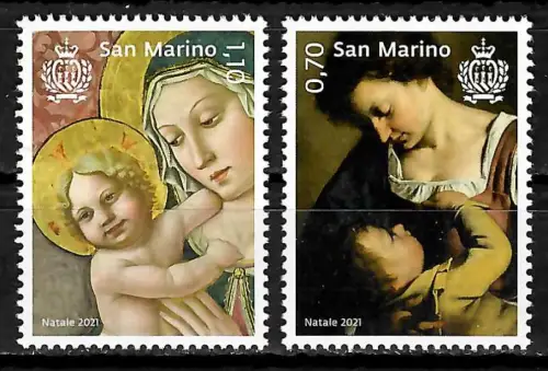 San Marino 2021: Weihnachten, postfrisch
