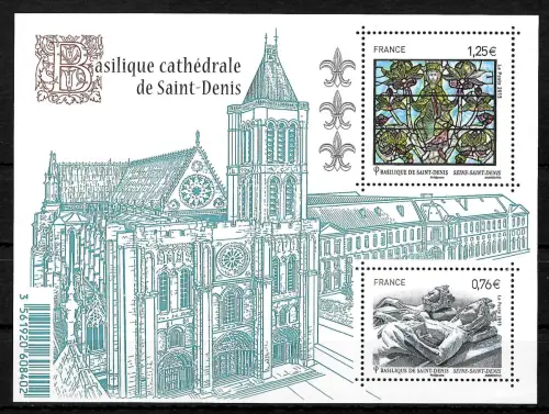 Frankreich 2015: Basilique cathédrale de Saint Denis, postfrisch